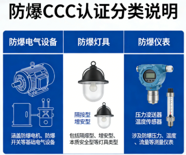 防爆CCC认证18类产品完整分类说明